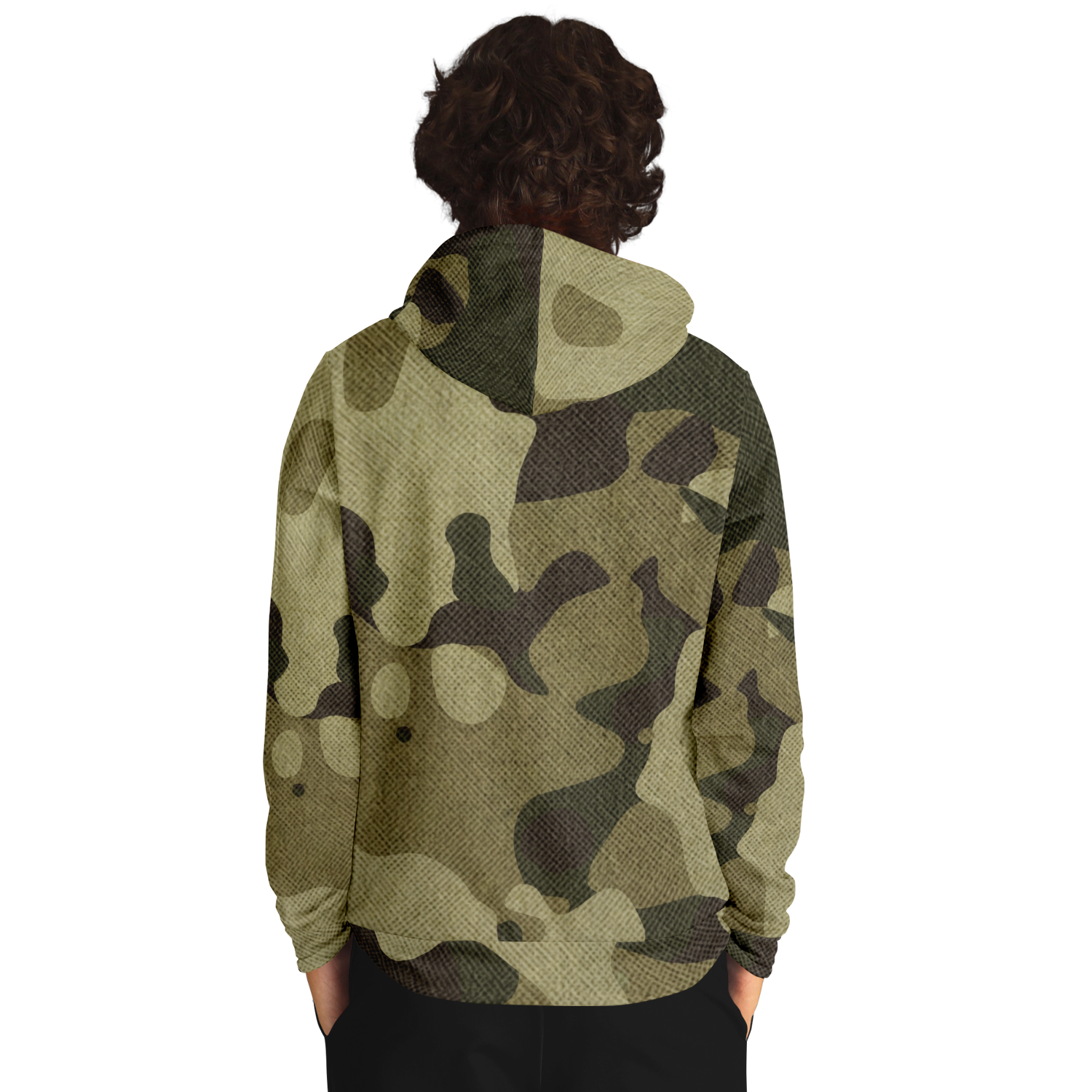 Camo Hoodie | Green Fabric Camo Colors