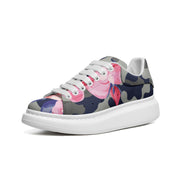 Pink Rose Camo McQueen Sneakers | Beautiful Floral Print Camo Colors