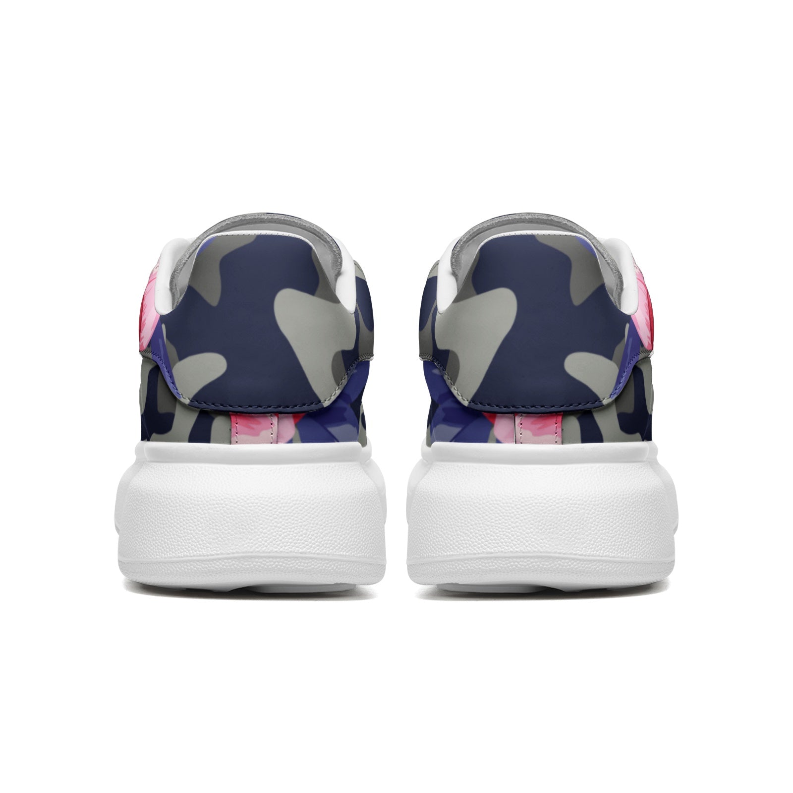 Pink Rose Camo McQueen Sneakers | Beautiful Floral Print Camo Colors