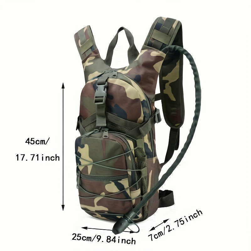 Versatile Tactical Backpack with Built-In Hydration System Camo Colors