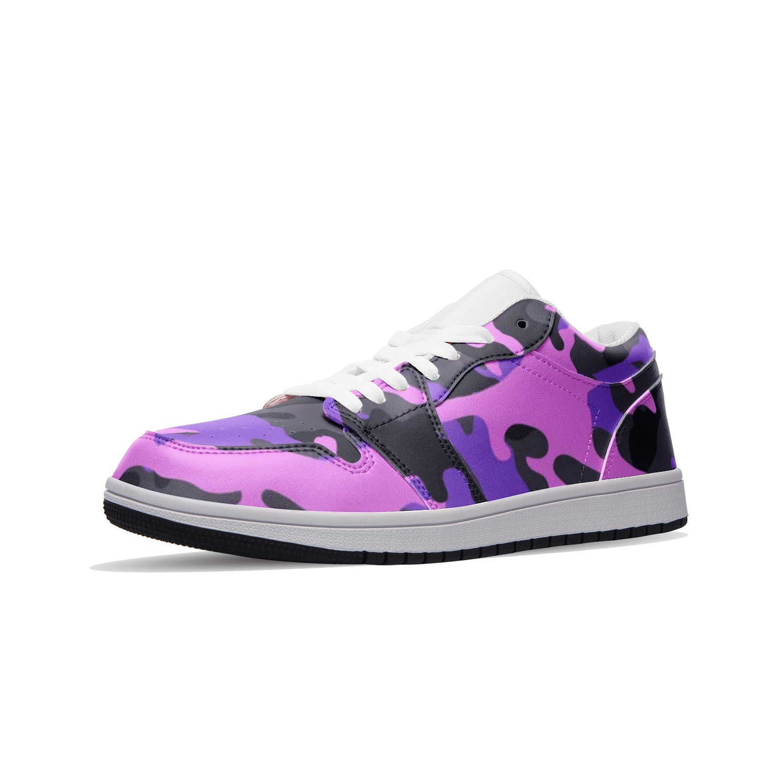 Camo Sneakers | Mixed Pink, Black & Indigo | Unisex Low Top Camo Colors