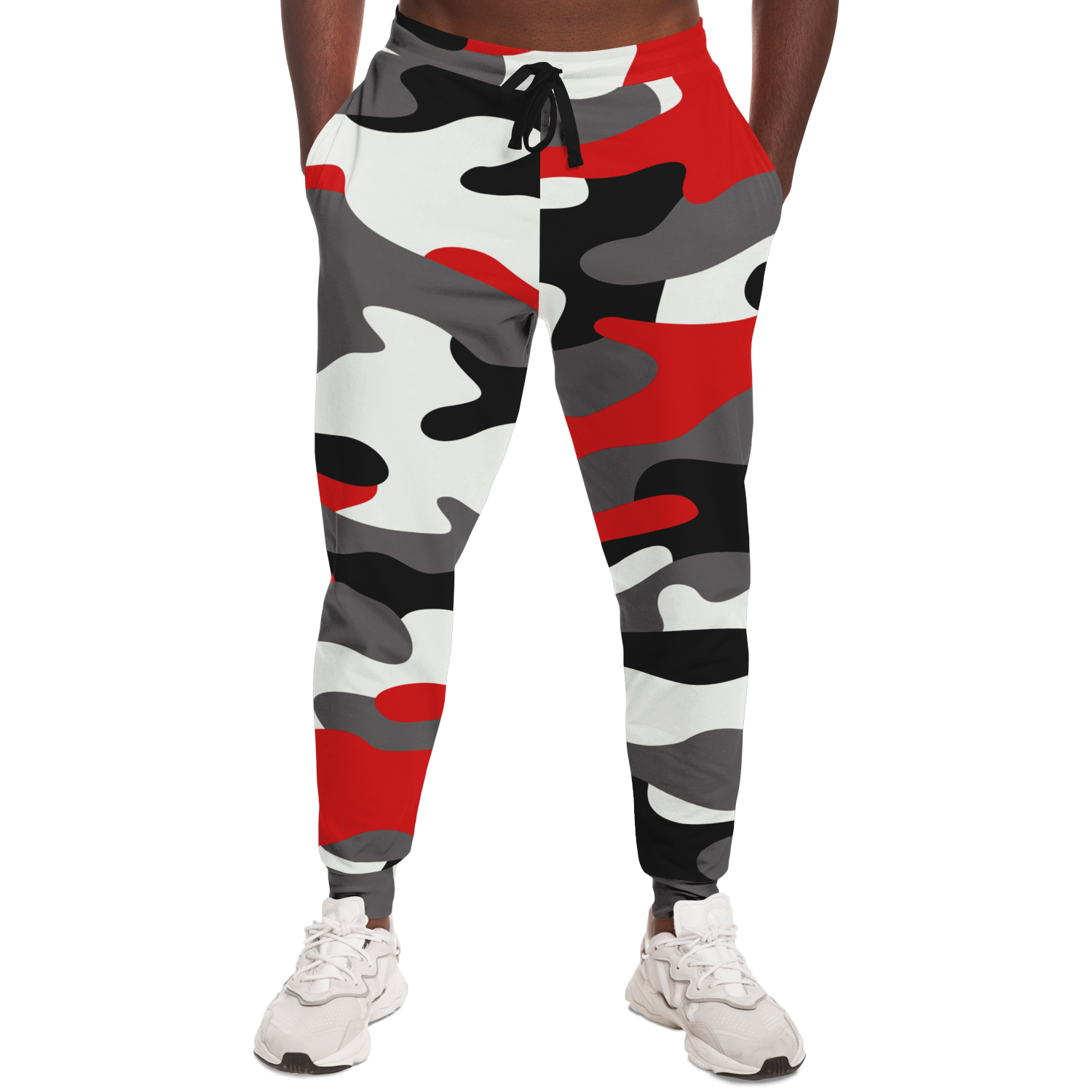 Camo Joggers | Unisex | Red, Black, and White Camo Colors