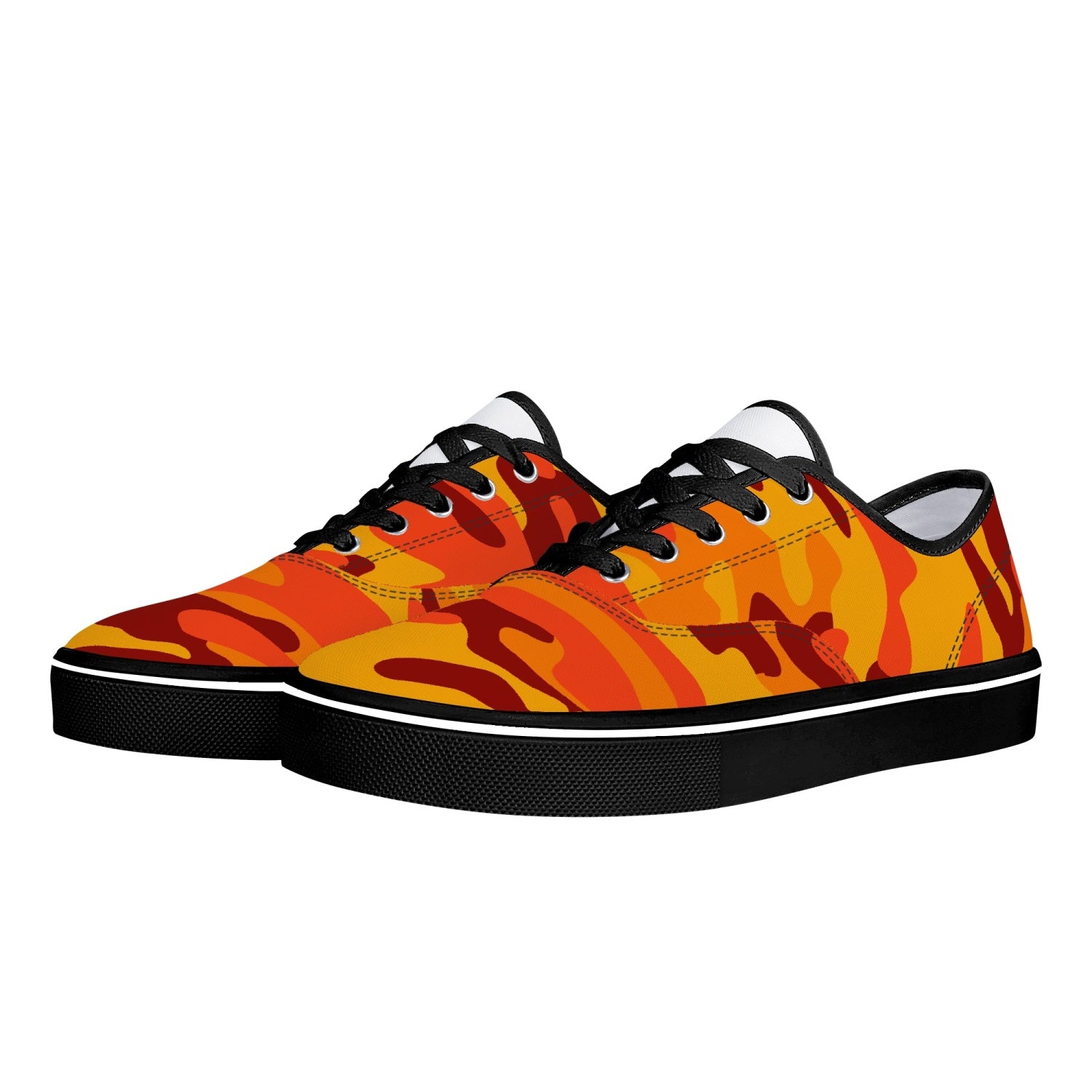 Camo Skate Shoes | Orange & Red Camouflage Camo Colors