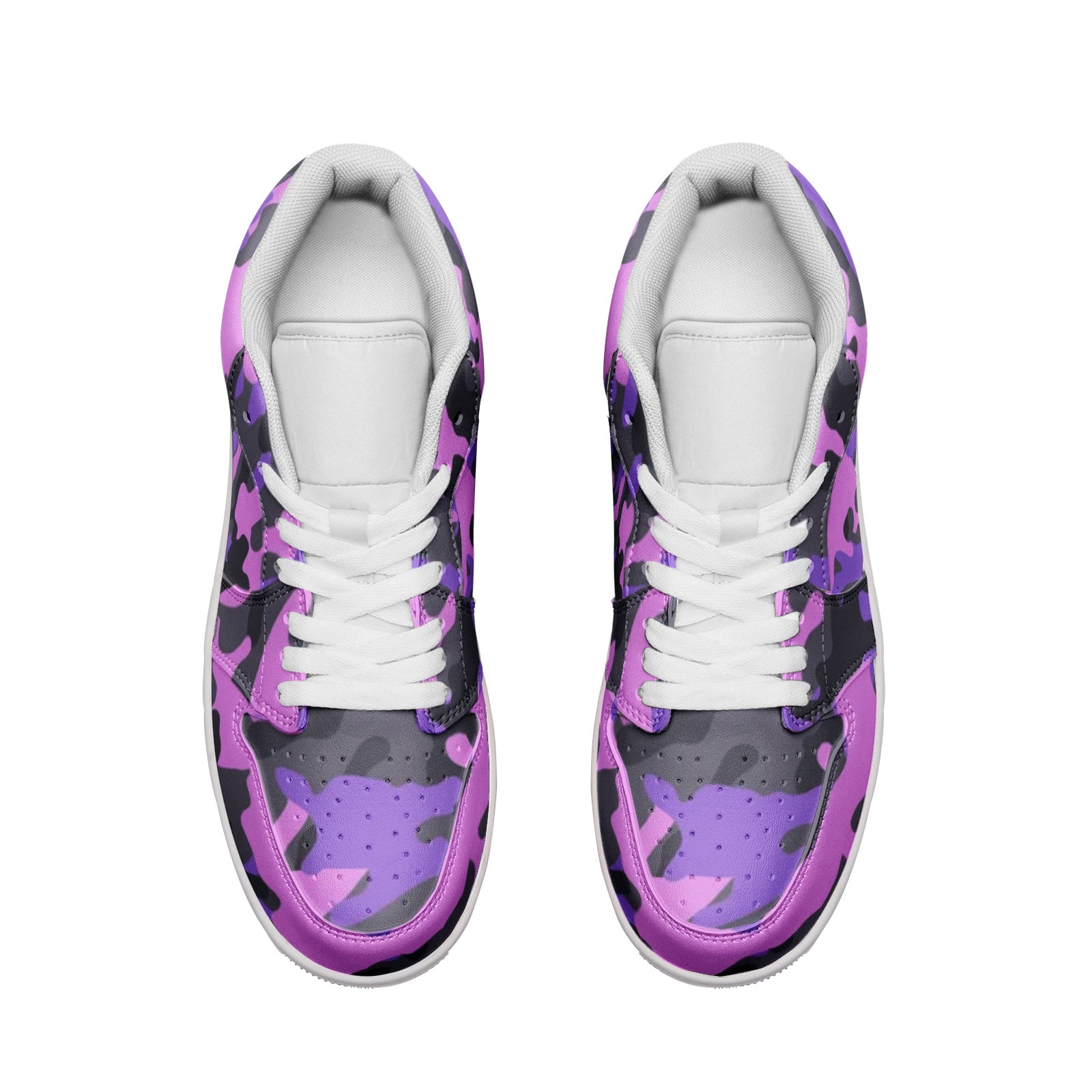 Camo Sneakers | Mixed Pink, Black & Indigo | Unisex Low Top Camo Colors