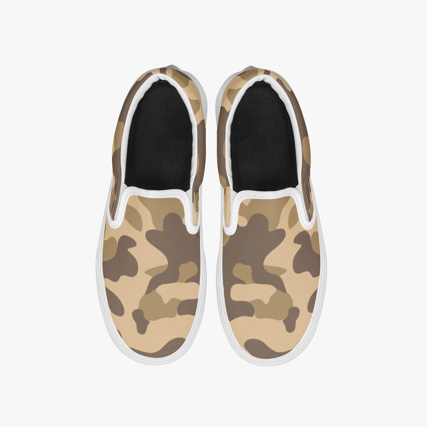 Camo Slip-On Shoes | Khaki Camouflage Camo Colors