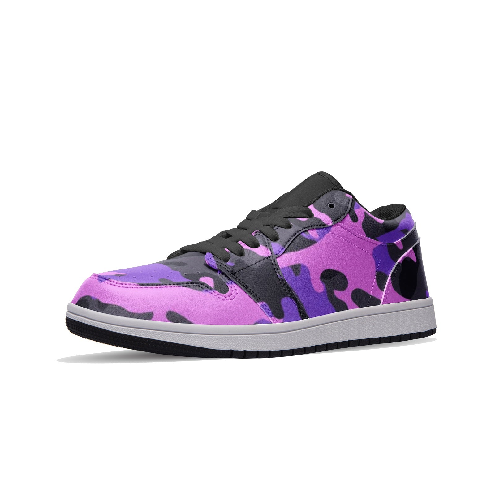 Camo Sneakers | Mixed Pink, Black & Indigo | Unisex Low Top Camo Colors