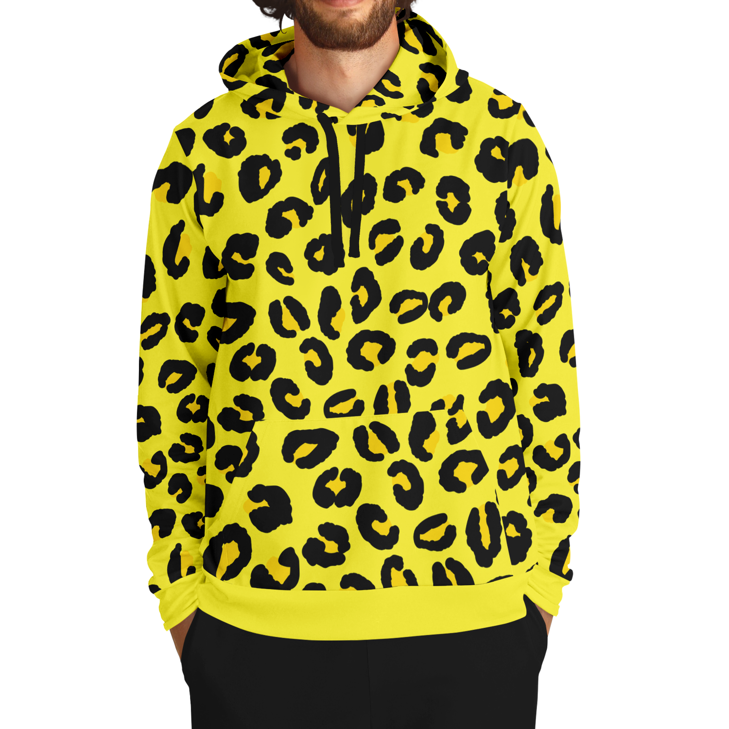 Leopard Hoodie | Black and Yellow Pattern | Unisex Camo Colors