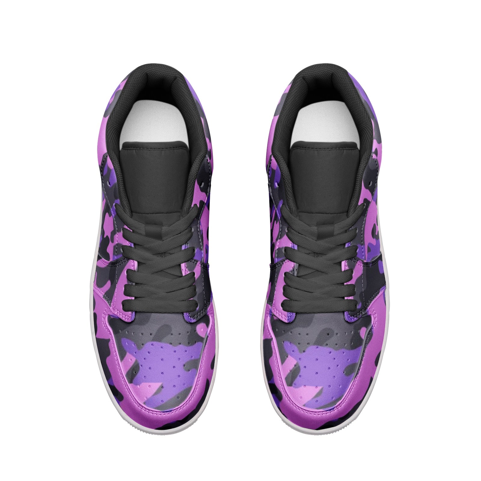 Camo Sneakers | Mixed Pink, Black & Indigo | Unisex Low Top Camo Colors