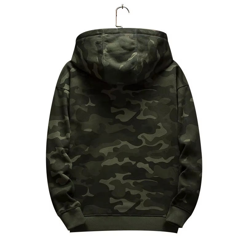 Green Hooded Sweatshirt for Men | Oversized Camo Camo Colors