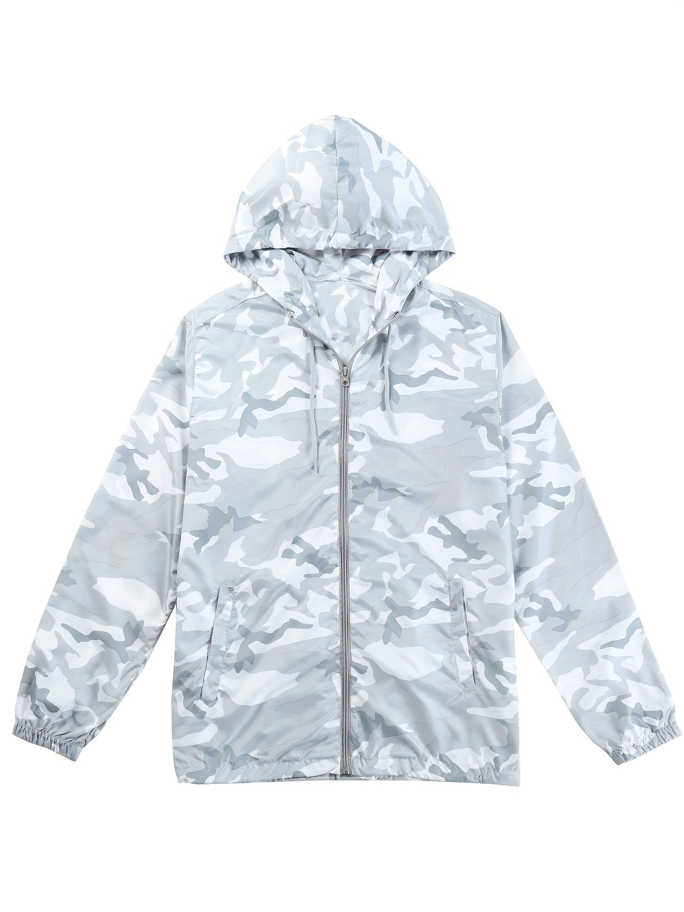 Camo Windbreaker Jacket | Men's Casual Coat with Hood Camo Colors