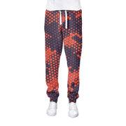 Men's Camo Track Pants | Orange & Blue Digital Camo Colors
