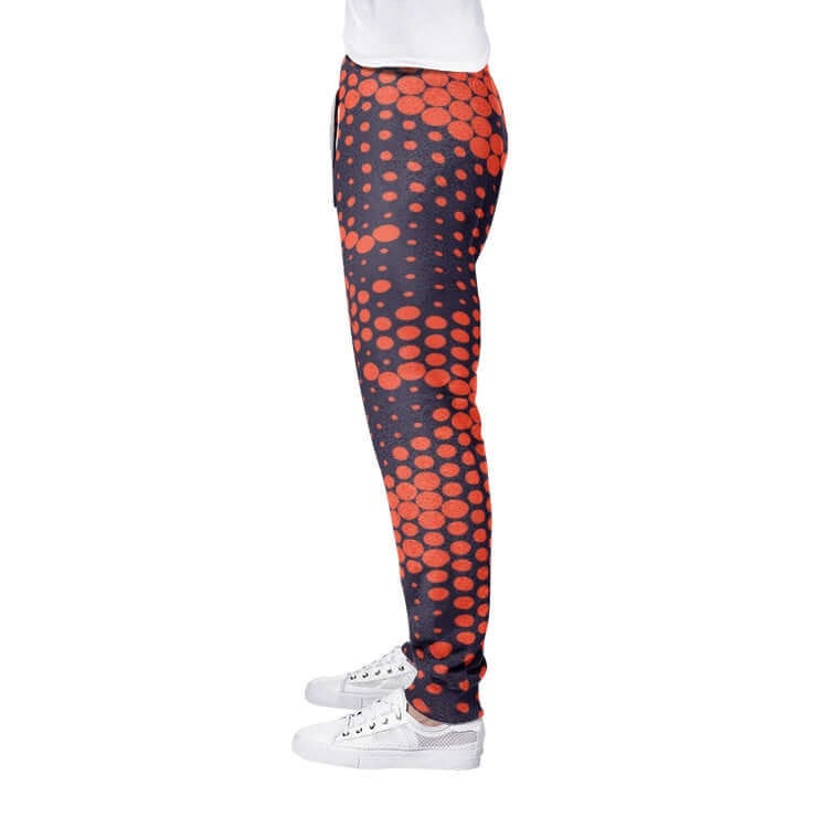 Men's Camo Track Pants | Orange & Blue Digital Camo Colors