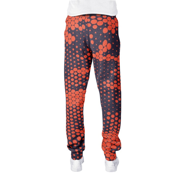 Men's Camo Track Pants | Orange & Blue Digital Camo Colors