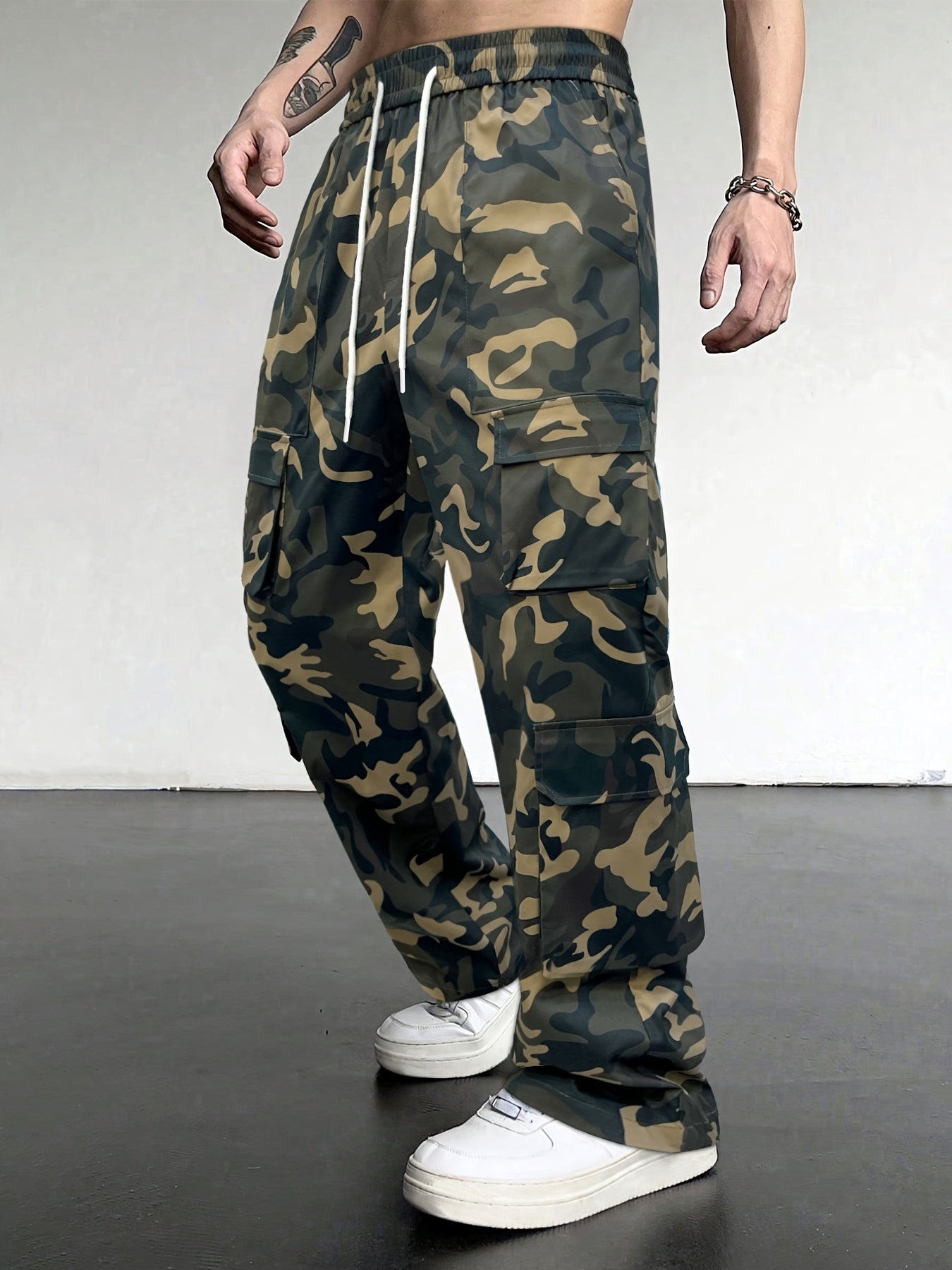Men's Camo Cargo Pants | Loose Fit, Multi-Pocket Design Camo Colors