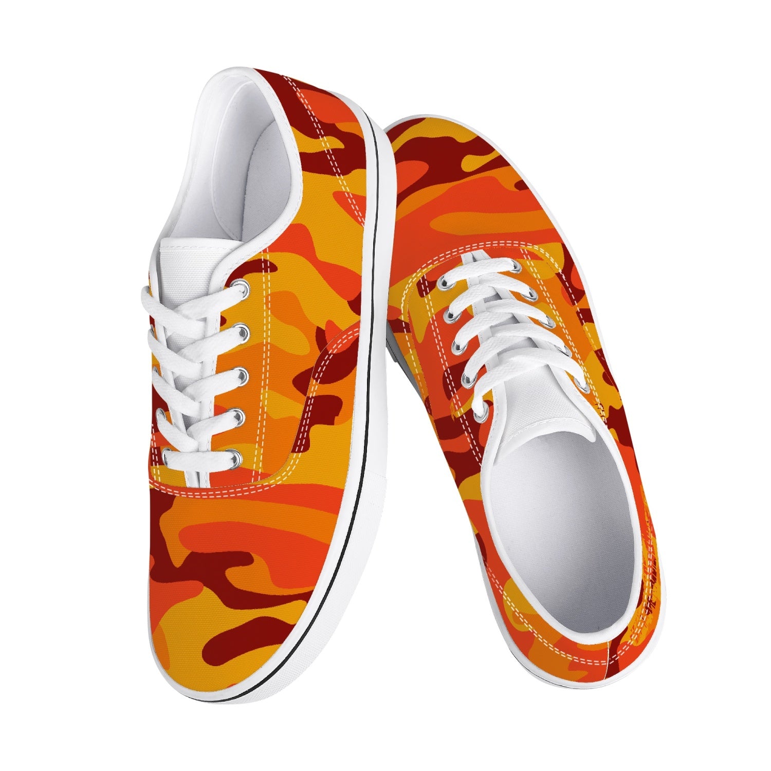 Camo Skate Shoes | Orange & Red Camouflage Camo Colors