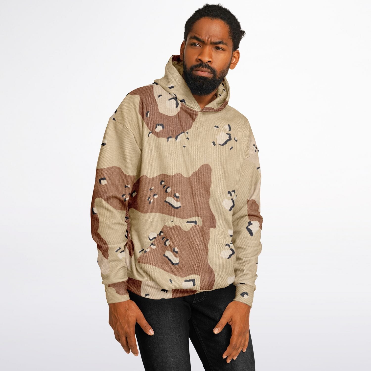 Oversized Camo Hoodie | Marines Desert Brown Style | Camo Colors