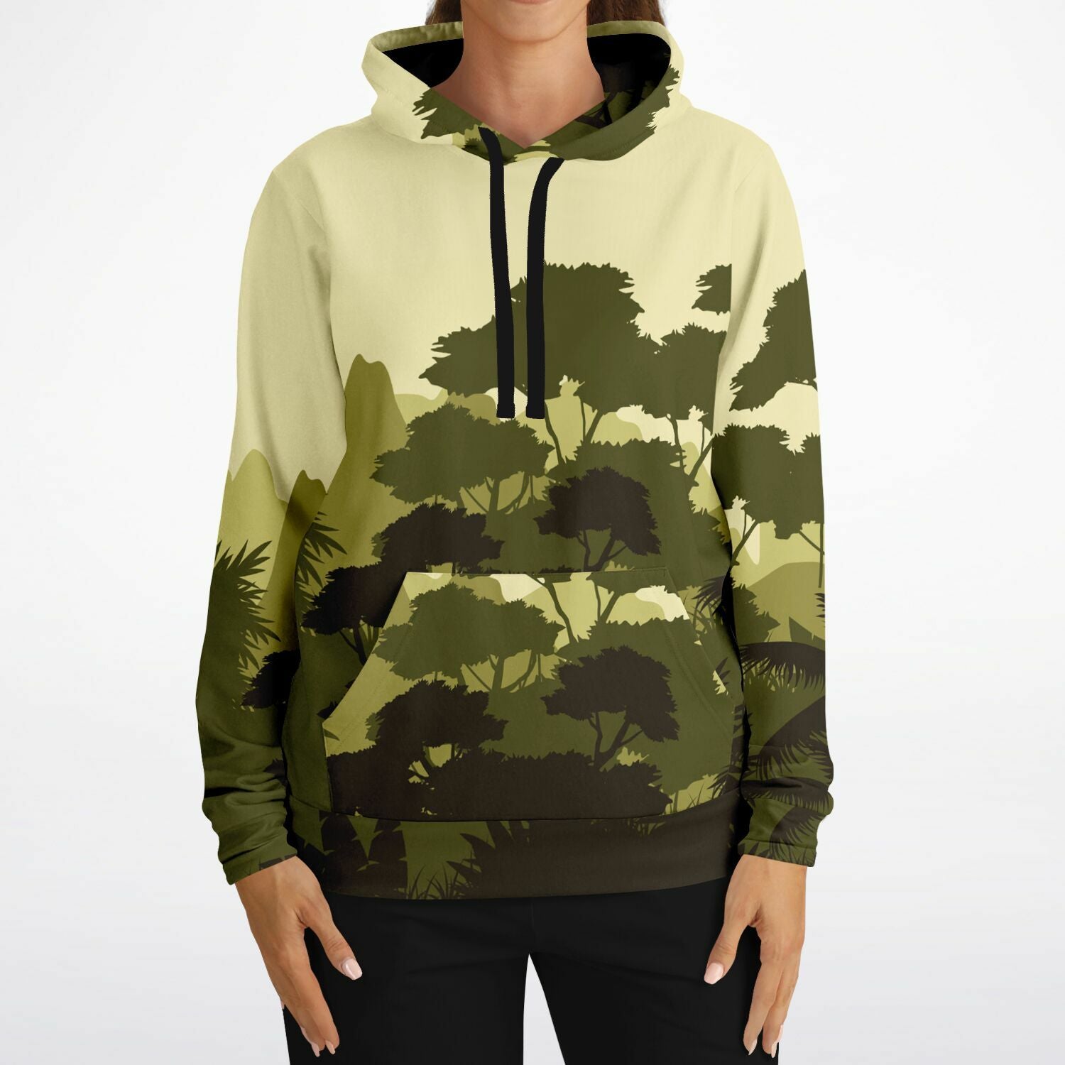 Rain Forest Hoodie in Green and Yellow | camo colors