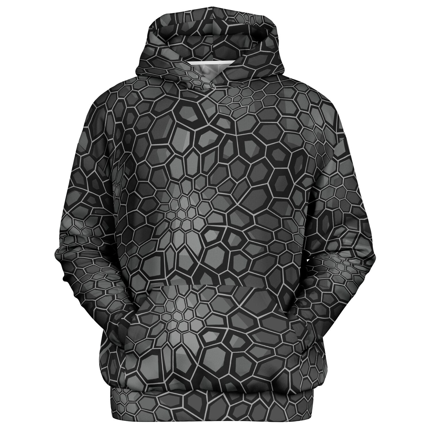 Oversized Camo Hoodie | Black Snake Hexagonal | Camo Colors