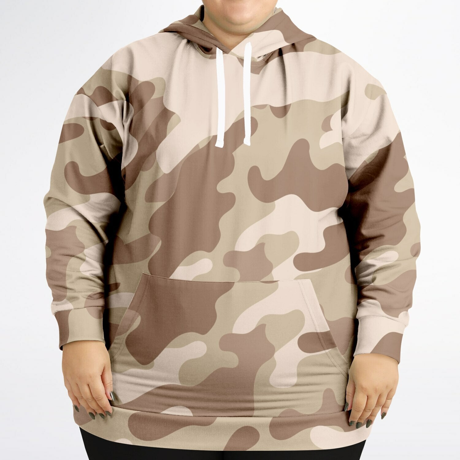 Plus-size Camo Hoodie in Desert Brown Print | Camo Colors