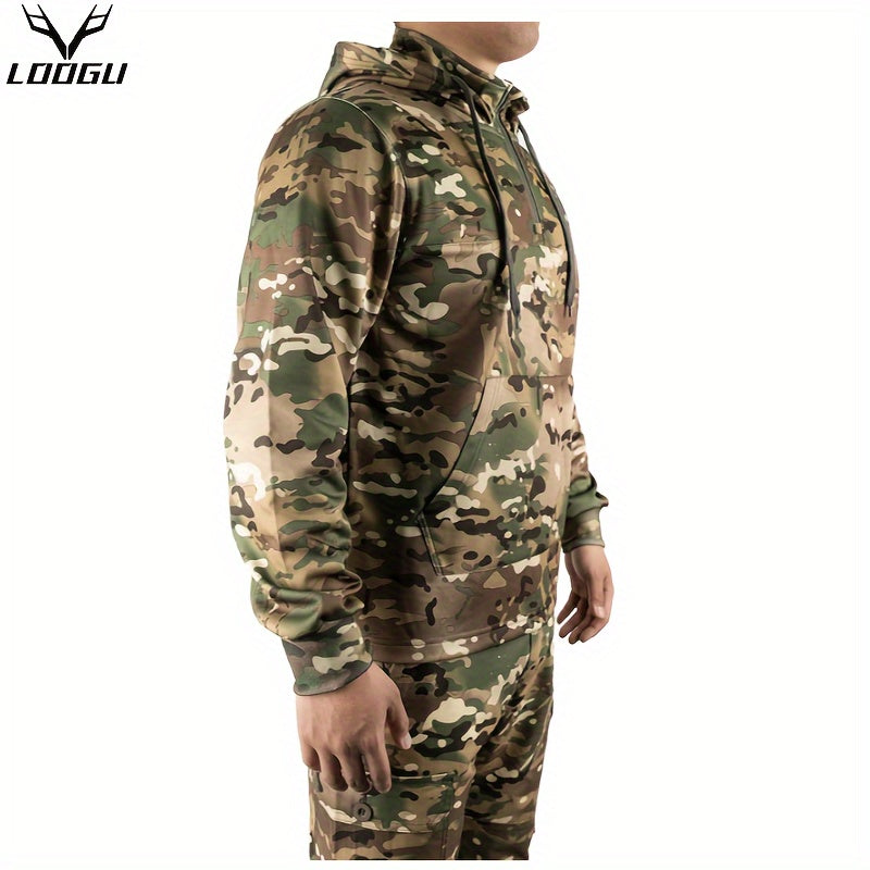 Camo Hunting Hoodie | Men's Wool Lined Warm Pullover Camo Colors