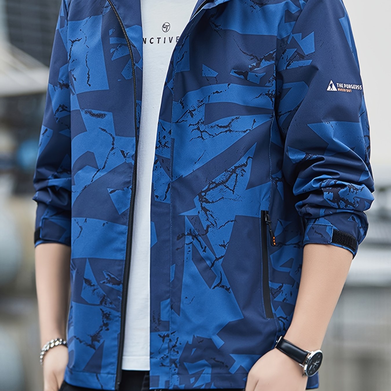 Men's Camouflage Hooded Jacket | Lightweight Windproof Coat | Camo Colors