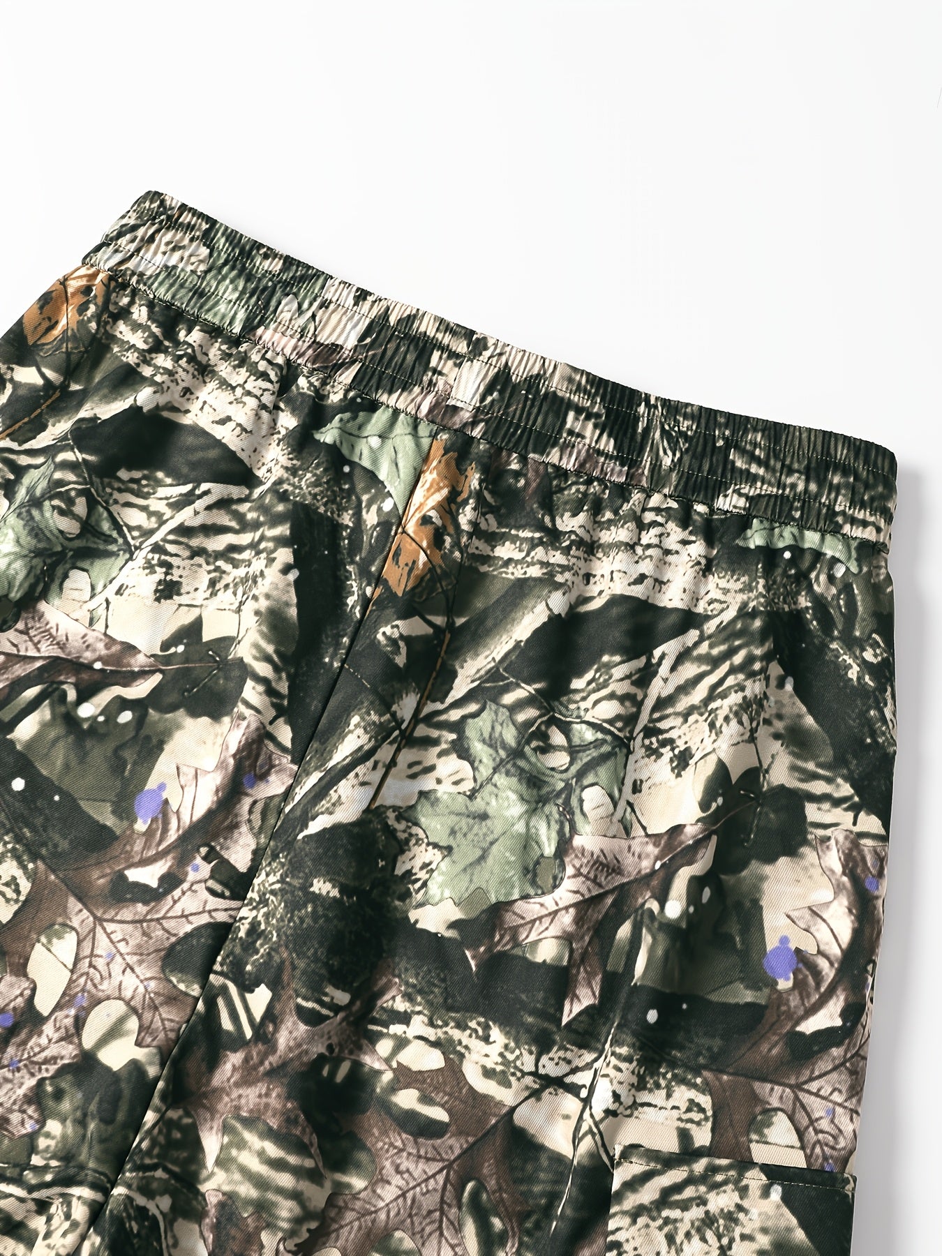 Men's Camo Cargo Pants with Multi-Pocket | Loose Fit Camo Colors