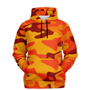 Camo Hoodie | Orange & Red Camouflage Pullover Camo Colors