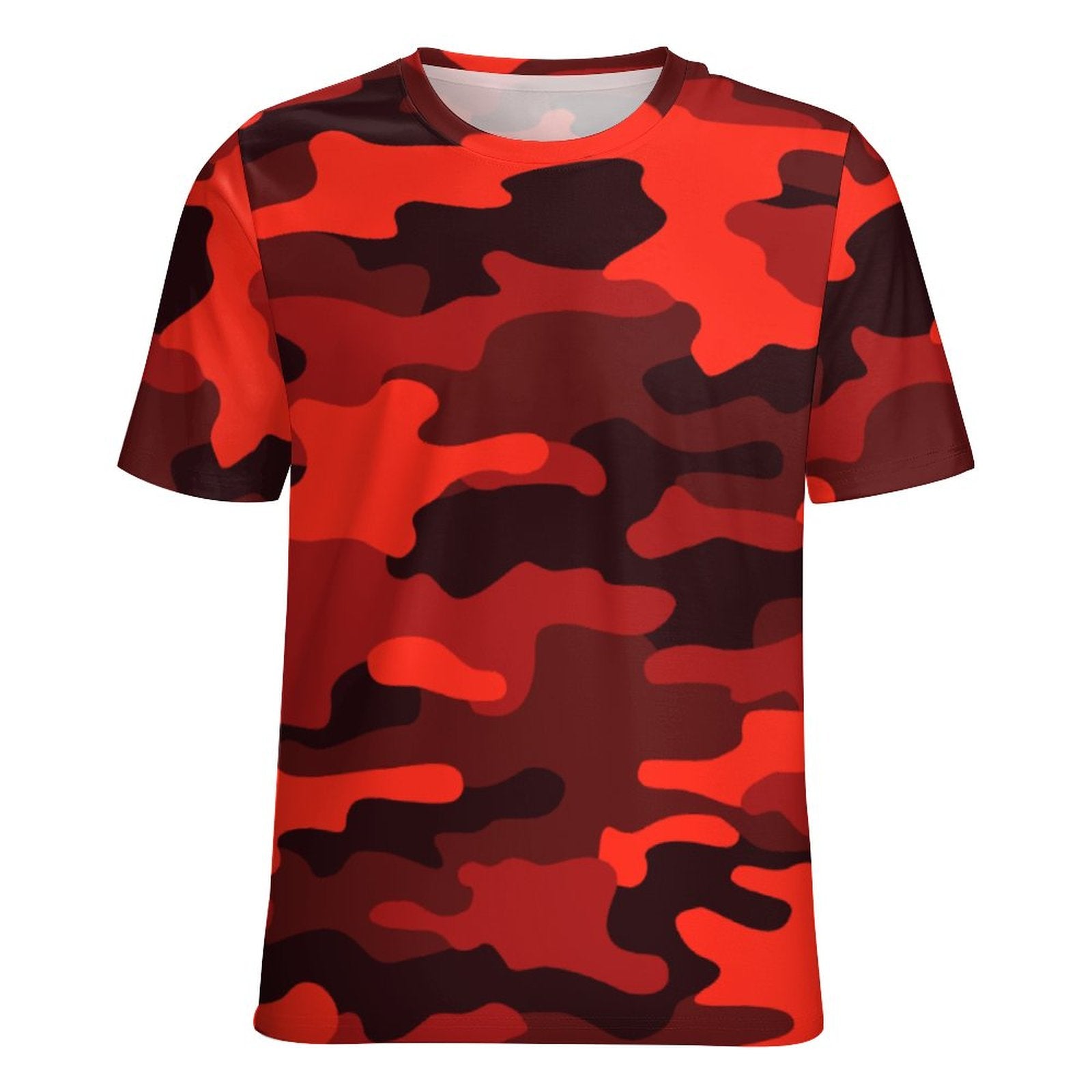 Camo Shirt | Scarlet Red & Black Camouflage T Camo Colors