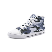 Camo Shoes | High Top Canvas | Light Blue Camouflage Camo Colors