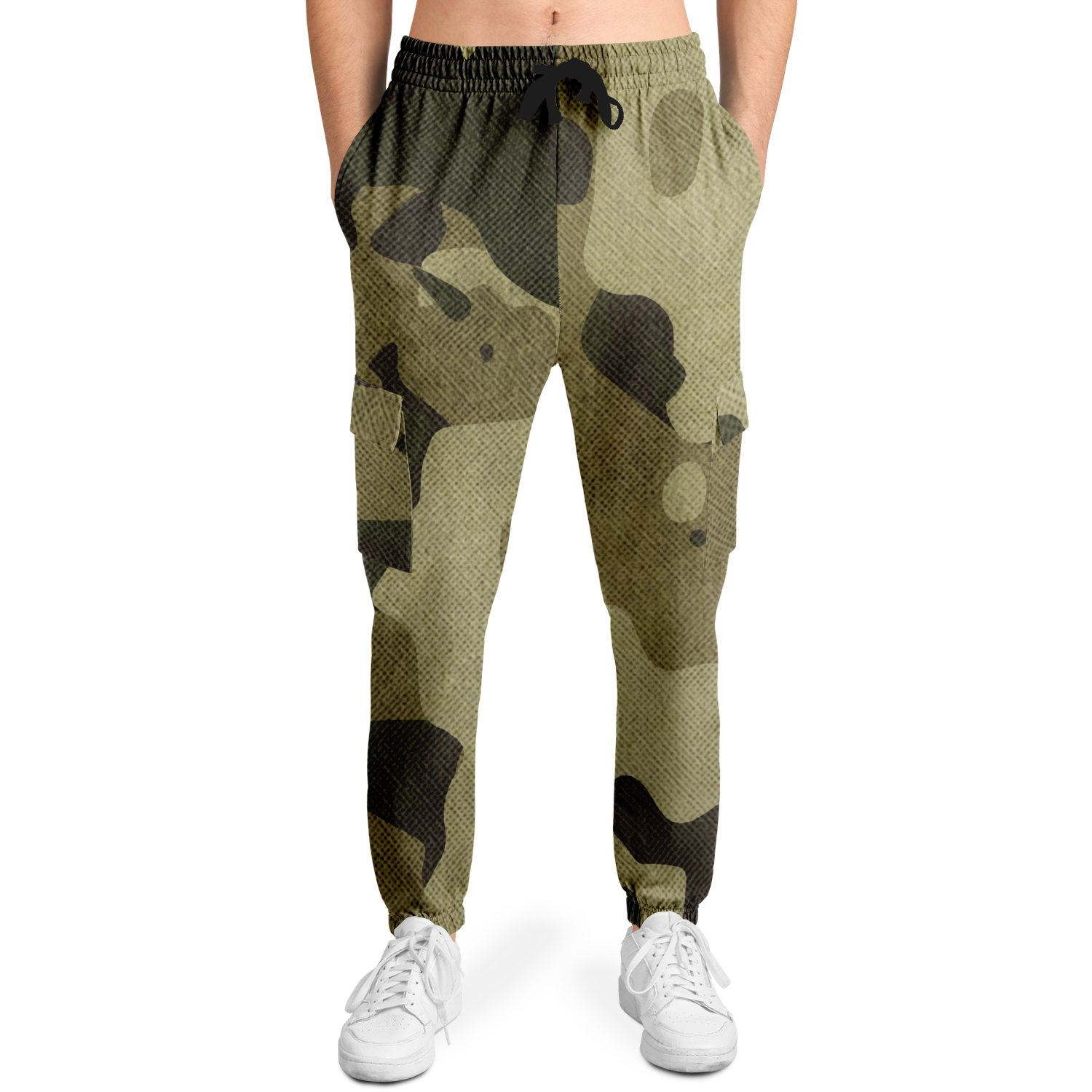Camo Cargo Pants | Unisex | Green Fabric Camouflage Camo Colors