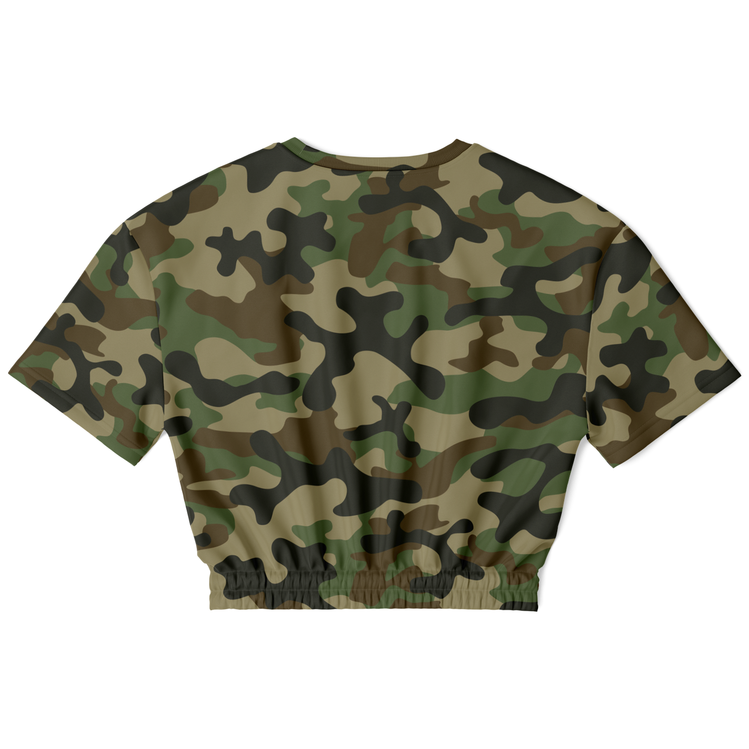 Camo Crop Top Sweatshirt | Military Brown Camo Colors