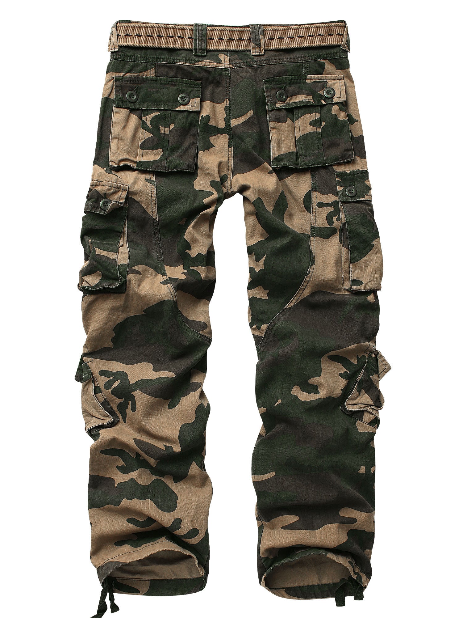 Men's Camo Cargo Pants - Durable Cotton, Multi-Pocket Design Camo Colors