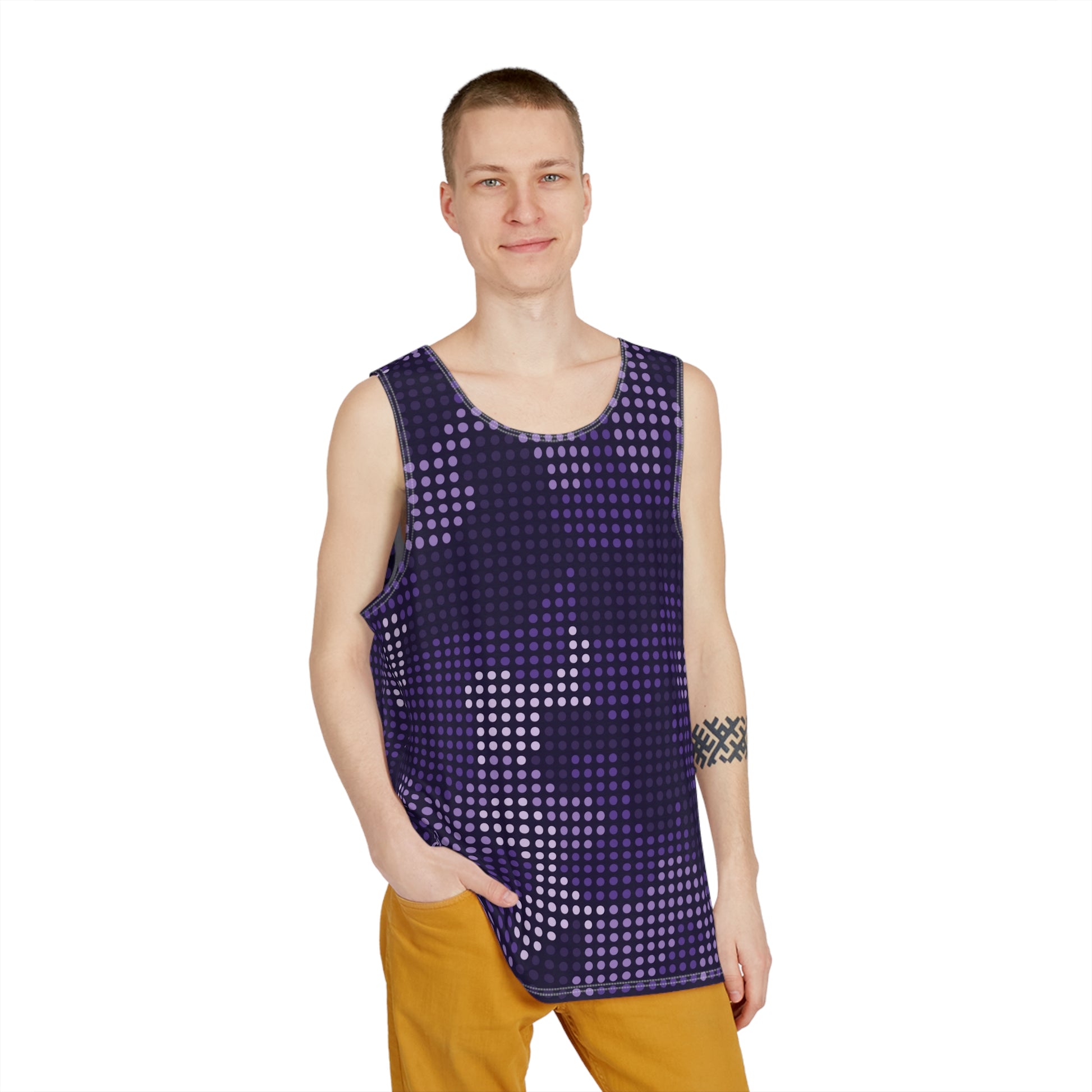 Men's Camo Tank Top | Blue LED Camouflage | Loose Fit Camo Colors