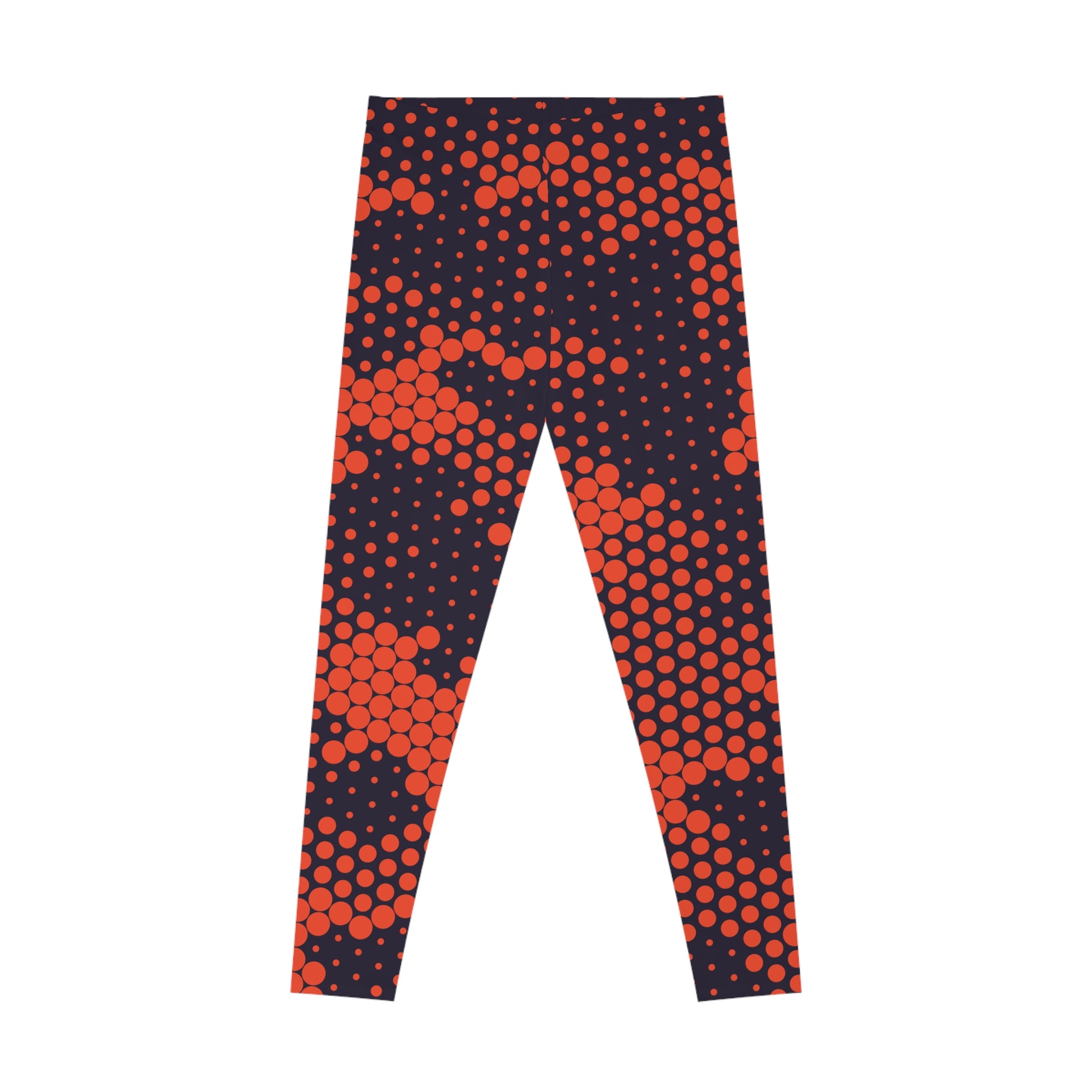 Orange & Blue Camo Leggings For Women | Mid Waist Fit Camo Colors
