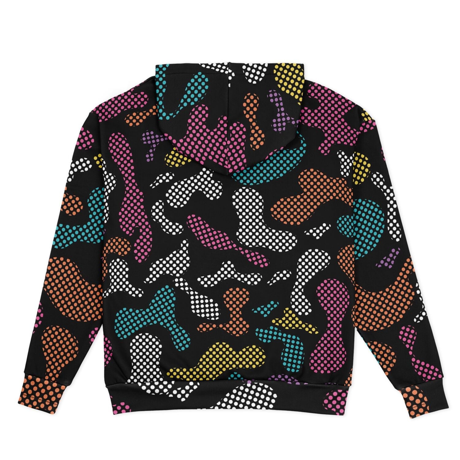 Black Oversized Hoodie | Pixel Camouflage in PInk and Yellow | Camo Colors