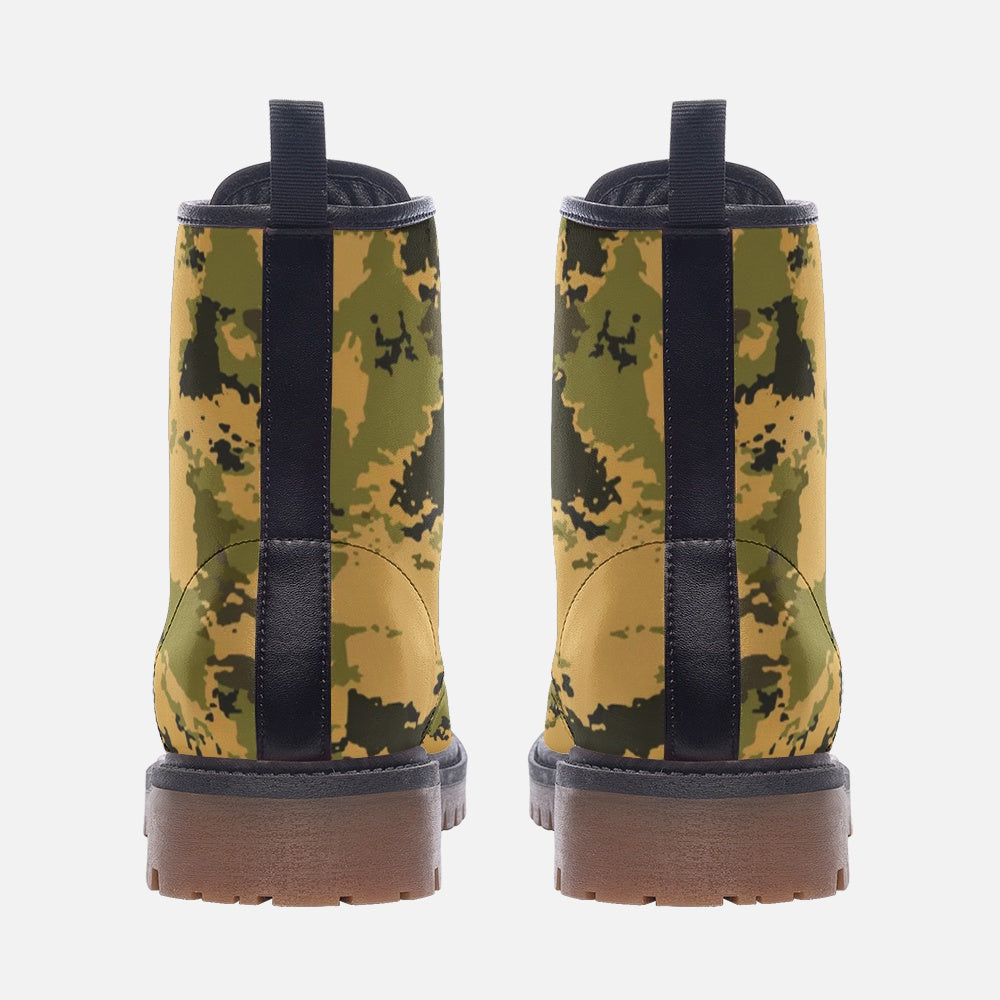 Desert Green Camo Boots | Lightweight Leather Camo Colors