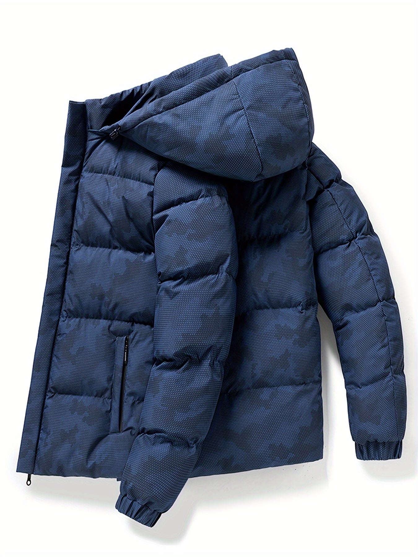 Men's Trendy Autumn/Winter Jacket: Short, Thickened Design Camo Colors