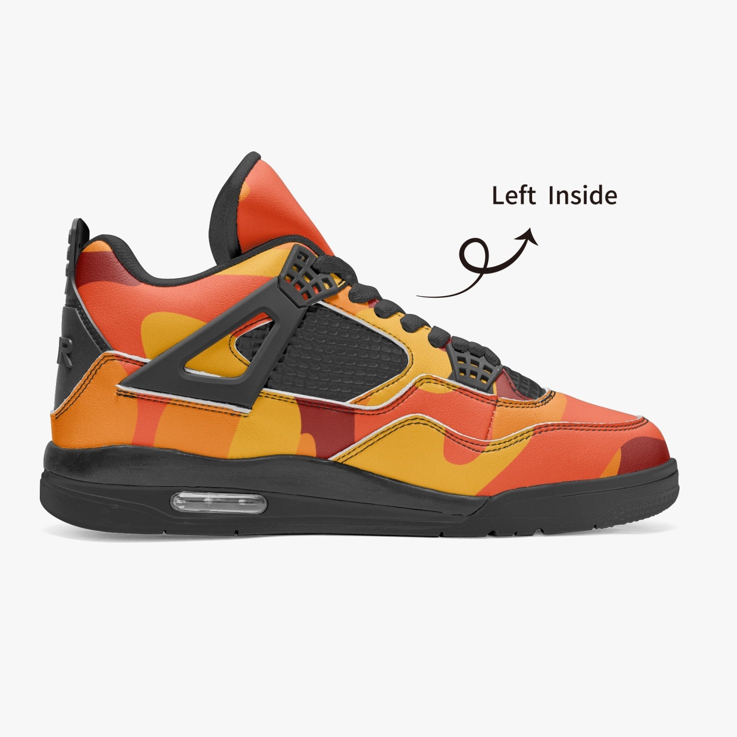 Camo Jordans AJ4 | Orange and Red Camo Colors