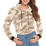 Cropped Camo Hoodie | Regular Fit | Desert Brown Camouflage Camo Colors