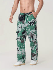 Men's Camouflage Print Cargo Jogger Sweatpants | Camo Colors