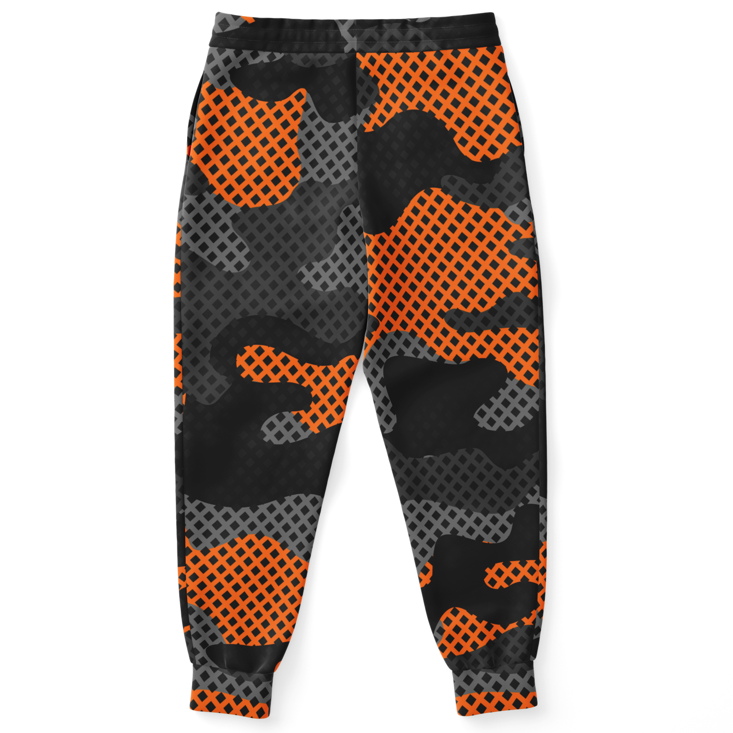 Camo Sweatpants | Unisex | Black & Orange Pixel Pattern Camo Colors