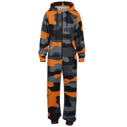 Camo Onesie | Orange, Black and Gray Camo Colors