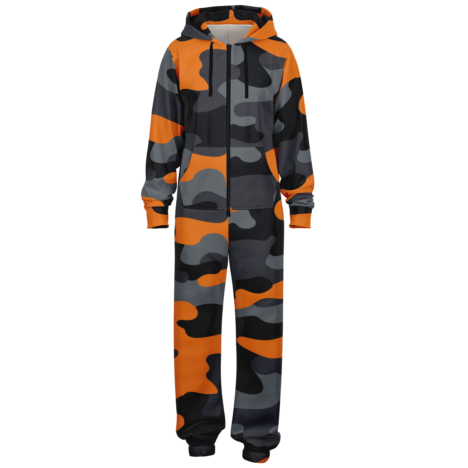 Camo Onesie | Orange, Black and Gray Camo Colors