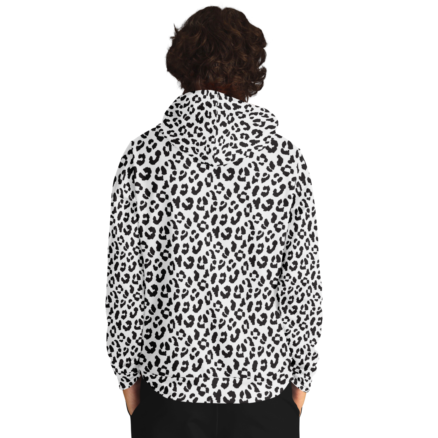 Leopard Hoodie | Black and White Pattern | Unisex Camo Colors