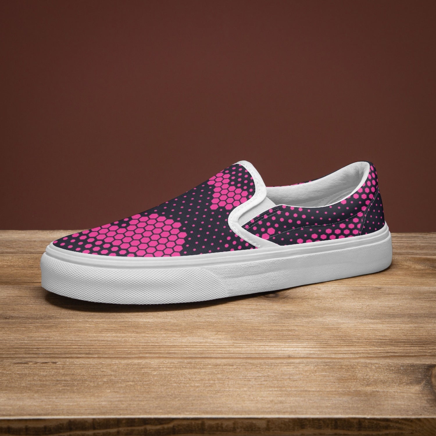 Camo Slip-On Shoes | Digital Pink Camouflage Camo Colors