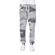 Men's Camo Track Pants | Gray Digital Camo Colors