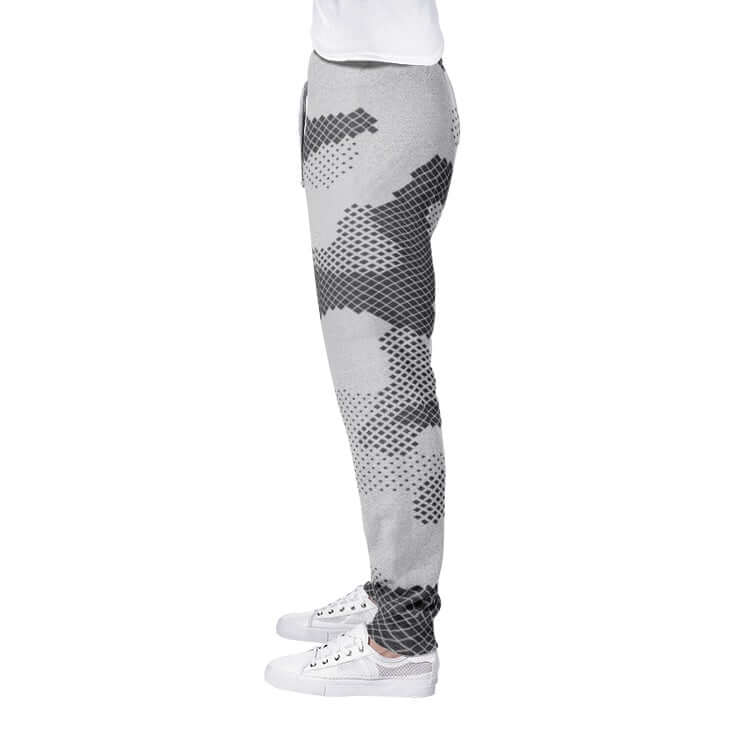Men's Camo Track Pants | Gray Digital Camo Colors