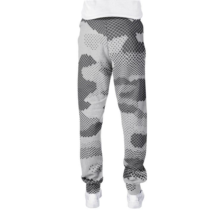 Men's Camo Track Pants | Gray Digital Camo Colors