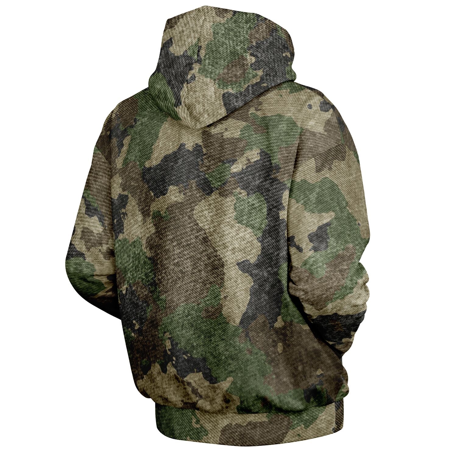 Oversized Hoodie | Brown Camouflage Uniform Cloth Pattern | Camo Colors
