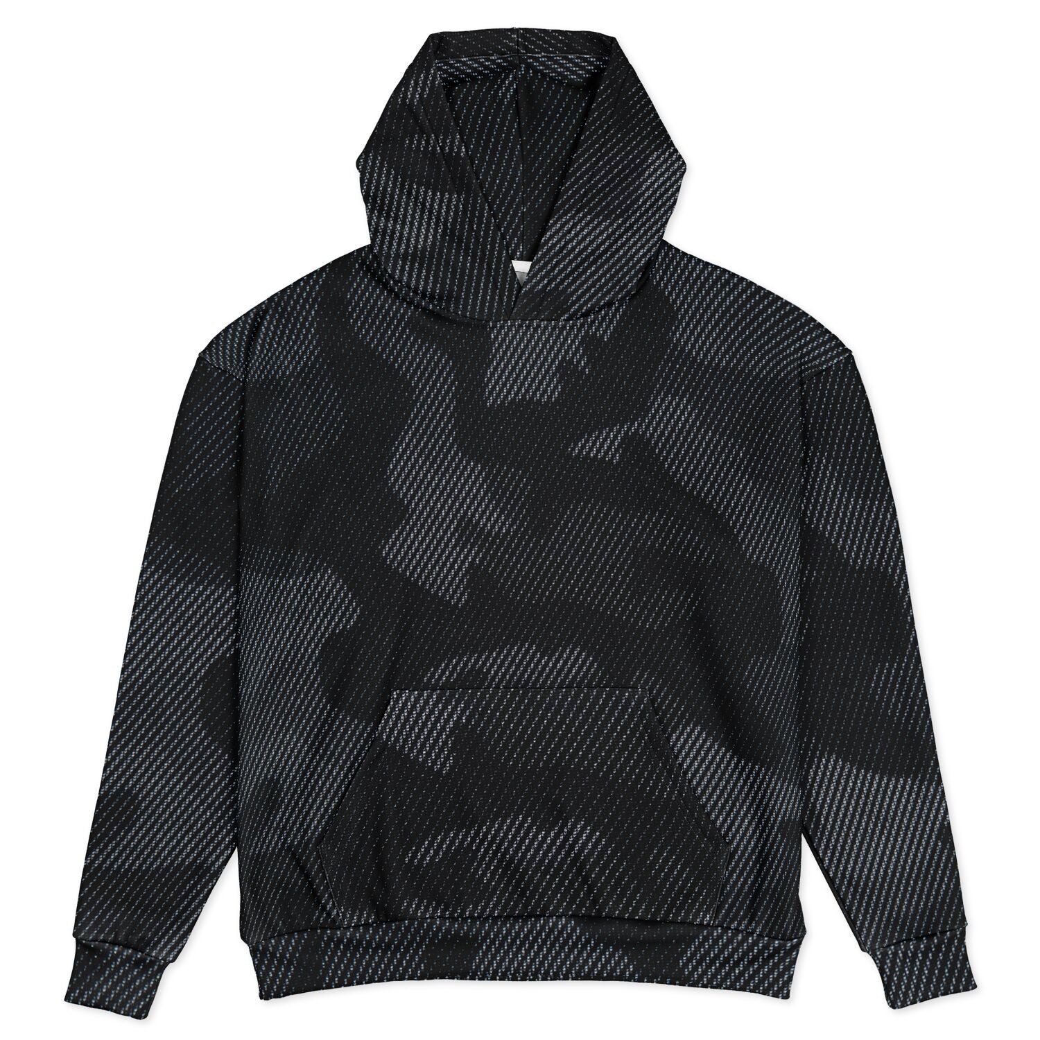 Black Oversized Hoodie | Camouflage Uniform Cloth Pattern | Camo Colors